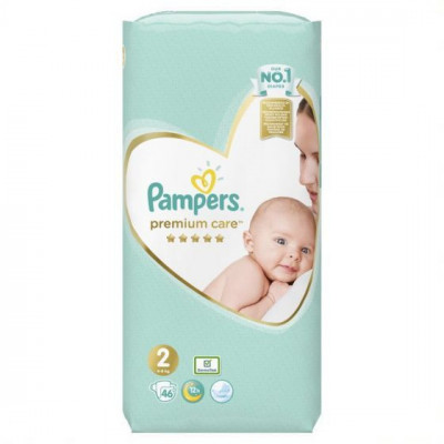 Scutece Pampers Premium Care, Nr. 2, New Baby, 4-8 kg, 46 buc foto