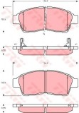 Set placute frana,frana disc TOYOTA COROLLA (E11) (1997 - 2002) TRW GDB3300