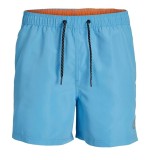 Cumpara ieftin Costum de baie pentru barbati JACK JONES Jpstfiji Jjswim Solid Sn Ps, albastru, 48 - OUTLET