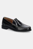 BOSS mocasini de piele Lycia culoarea negru, cu toc plat, 50548570