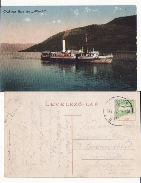 Orsova - Dunarea la Cazane- vaporul Albrecht