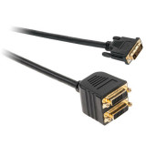 CABLU ADAPTOR DVI (24+1) TATA - 2X DVI (24+5) MAMA 0.2M