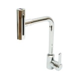 Baterie bucatarie cu pipa rotativa 360&deg;, tip cascada, 4 functii, crom