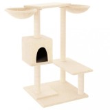 Cumpara ieftin Ansamblu de pisici cu stalpi de zgariat, crem, 82 cm