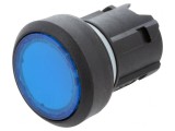 Comutator acționat prin apăsare 22mm, albastru
