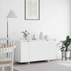 Bufet Alb Alb Lemn 135 x 41 x 75 cm Bufet Alb Dreptunghiular