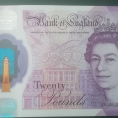 M1 - Bancnota foarte veche - Marea Britanie - Regina - 20 lire sterline
