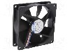 Ventilator 92x92x25mm, 12V DC, volum aer 84m3/h, lagar cu bila, EBM-PAPST - 3412 N/2