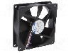 Ventilator 92x92x25mm, 12V DC, volum aer 84m3/h, lagar cu bila, EBM-PAPST - 3412 N/2 foto