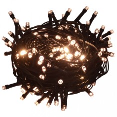 Instalatie cu 300 LED-uri, alb cald, 30 m, PVC foto