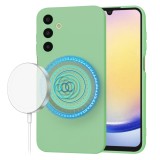 Husa silicon Samsung Galaxy A54 Techsuit SoftFlex MagSafe, verde deschis
