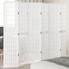 VidaXL Paravan cameră 6 panouri, alb, lemn masiv paulownia 358794