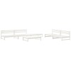 Set mobilier de gradina, 6 piese, alb, lemn masiv pin