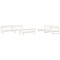 Set mobilier de gradina, 6 piese, alb, lemn masiv pin