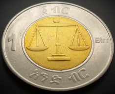 Moneda exotica bimetal 1 BIRR - ETIOPIA, anul 2016 * cod 2828