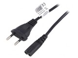 Cablu Alimentare 2x0.5mm2 3m Negru, Akyga