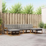 vidaXL Set de canapele de exterior 6 pcs Gri natural și deschis 3369714