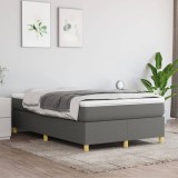 vidaXL Cadru de pat box spring, gri &icirc;nchis, 120x200 cm, textil