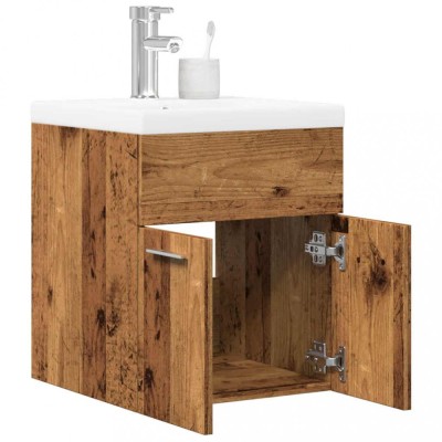 vidaXL Set mobilier de baie, 2 piese, lemn vechi, lemn prelucrat foto