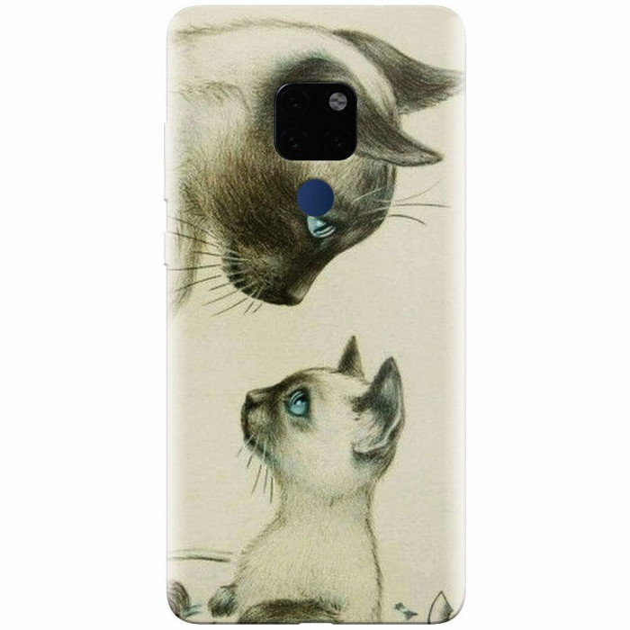 Husa silicon pentru Huawei Mate 20, Little Cat