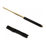 Baston Telescopic Autoaparare Profesional, Otel, 3 Elemente, Maner Burete + Husa Curea, Auriu/Argintiu, 52.5cm