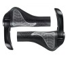Set 2 Manere Ghidon Bicicleta Anatomice AVX-RW23, Cauciuc+Aluminiu, 14cm, Antiderapant, Negru
