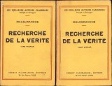 HST C3306 Recherche de la v&eacute;rit&eacute; par Malebranche, volumul I și II, 1935, Paris