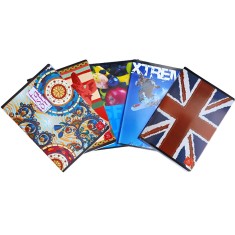 Set de 5 Caiete Matematica, Linomag&reg;, Coperta lucioasa multicolora, A5, 48 File, 60 g/m