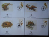 Gambia-WWF,FDC Pangolin-set complet