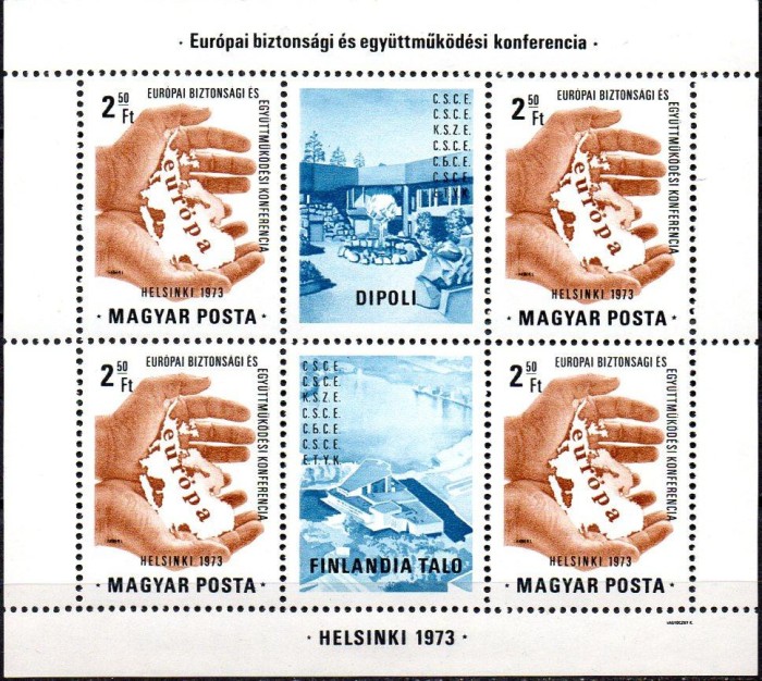 UNGARIA 1973, CSCE Helsinki, MNH, serie neuzata