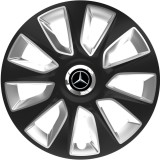 Set 4 Capace Roti 16 inchi (R16) Stratos Gri-Negru, Compatibile Cu Mercedes-Benz