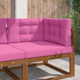vidaXL Perna pentru canapea de exterior 3 pcs Roz Poliester 900895