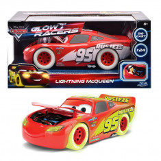 JADA MASINUTA METALICA FULGER MCQUEEN FOSFORESCENTA SCARA 1:24 SuperHeroes ToysZone