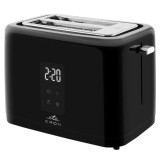 Prajitor de paine ETA Eron 8166 90000, 2 felii, 930 W, 7 niveluri de incalzire, afisaj LED, control tactil, otel inoxidabil, negru