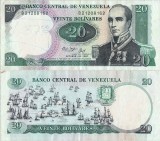 1987 (20 X), 20 bol&iacute;vares (P-71A) - Venezuela