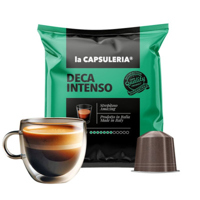 Cafea Deca Intenso, 10 capsule compatibile Nespresso, La Capsuleria foto