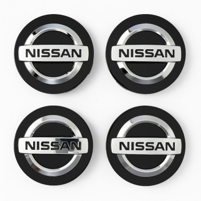 Set 4 Capace Jante Aliaj Nissan &amp;ndash; 54mm Negre foto