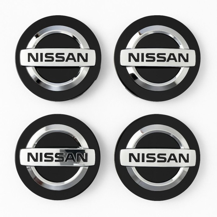 Set 4 Capace Jante Aliaj Nissan &ndash; 54mm Negre