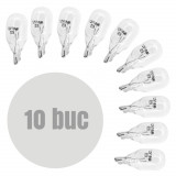 Bec Auto T15 12V 18W CARGUARD, Alb, Set 10 Bucati, W2.1x9.5d
