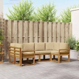Cumpara ieftin Set de canapele de exterior 6 buc. 6-Locuri Natural si Bej