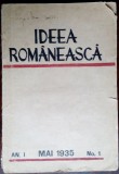 Cumpara ieftin IDEEA ROMANEASCA 1/1935:Pavel Costin Deleanu/Mircea Vulcanescu/Stamatu/Acterian+