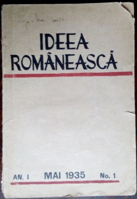 IDEEA ROMANEASCA 1/1935:Pavel Costin Deleanu/Mircea Vulcanescu/Stamatu/Acterian+ foto