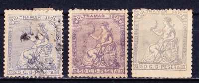 TSV$ - 1874 MICHEL 6 -7 A, 7 B - CUBA MH/* foto