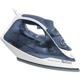 Fier de calcat Tefal Express Steam FV2837E0, 2400W, jet de abur 165 g/min, abur variabil 0-35 g/min, 270 ml, talpa Cerilium, alb/albastru