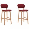 VidaXL Scaune de bar, 2 buc., roșu vin, material textil 289375
