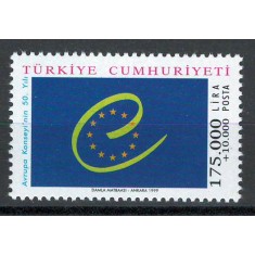 Turcia 1999 3178 MNH - A 50-a aniversare a Consiliului Europei