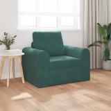 VidaXL Canapea pat 2 &icirc;n 1 verde &icirc;nchis 98x71x83 cm catifea