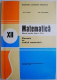 Matematica Elemente de analiza matematica Manual pentru clasa a XII-a &ndash; Nicu Boboc