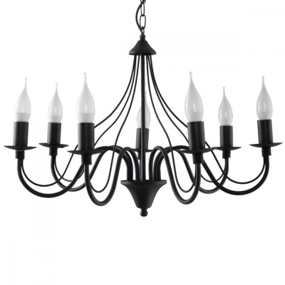 Candelabru MINERWA 7 negru, Sollux Lighting foto