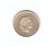 Moneda Elvetia 5 rappen 1983, stare foarte buna, curata
